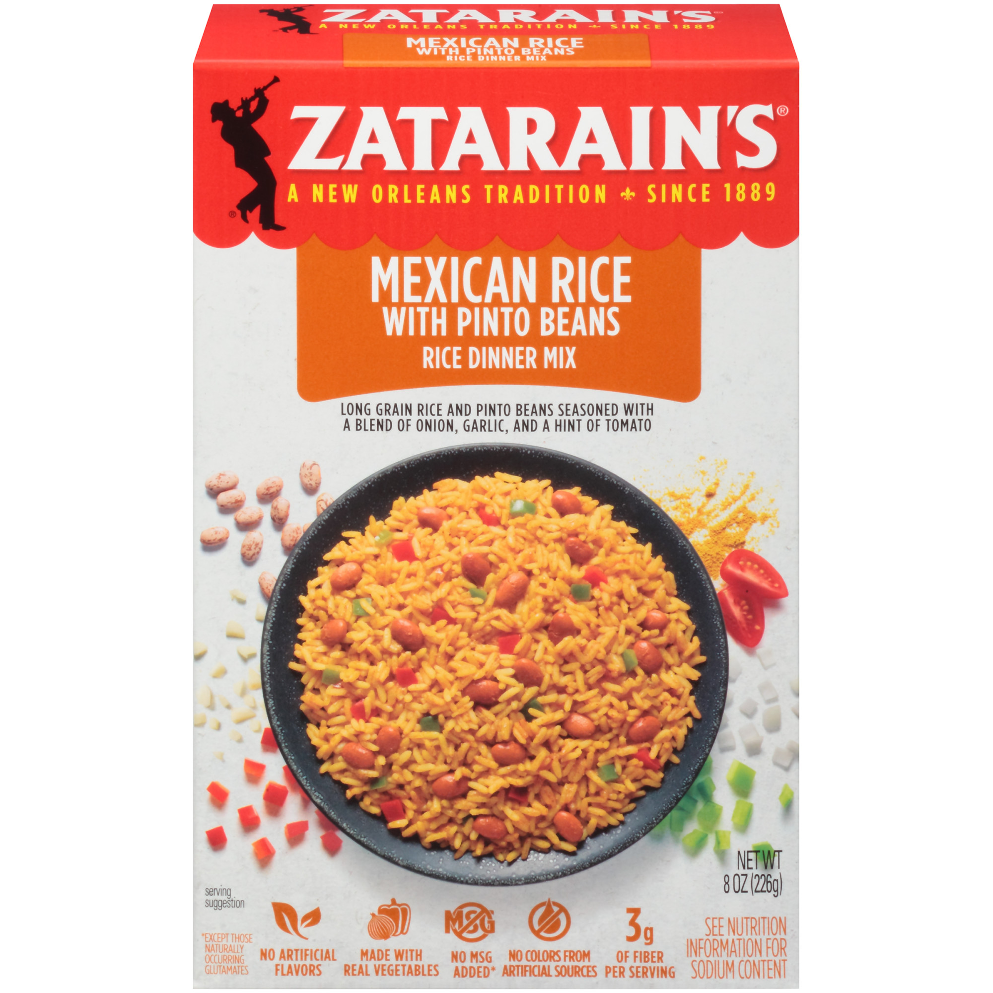 Zatarain's Mexican Rice with Whole Pinto Beans Rice Dinner Mix, 8 oz