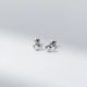 thumbnail image 1 of Pendientes de plata de ley 925 Love Lodge con cuentas redondas y diseño de nicho con agujeros para las orejas que se elevan y joyas para las orejas M04345, 1 of 6