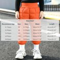 thumbnail image 2 of Toddler Boys Quilted Snow Pants Elastic Waist Straight Leg Baggy Warm Kids Winter Pants Orange 2 T, 2 of 6