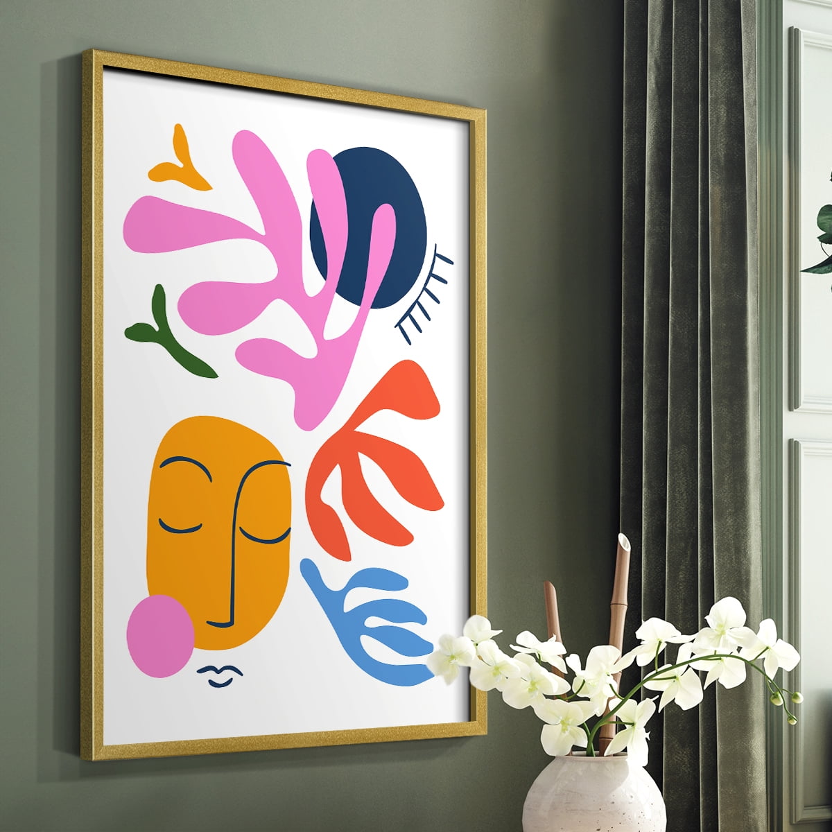 Matisse CDXL in Gold Solid Wood Framed Print No Nail Hanging
