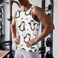 thumbnail image 5 of KLL Colorful Hearts Penguin Print Men's Muscle Gym Workout Stringer Tank Tops Bodybuilding Fitness T-Shirts Tank Tops Men-Large, 5 of 7