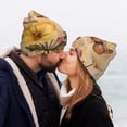 thumbnail image 5 of Lsque Vintage Floral Butterfly Collage Pattern Knitted Beanie, Unisex Winter Hat, Knit Hat Winter Beanies Thick Fisherman Beanies Cuffed Plain Skull Caps, 5 of 6