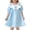 Sky Blue1283, variant on MEZZALL Children Festival Fashion Print Slim Short Sleeved Dress Lovely Toddler Wear