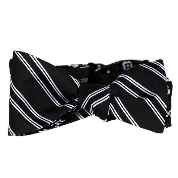 BuyYourTies - FBTZ-R-70 - Mens Aficionado 2 Sided Self Tie Bow Tie - Black