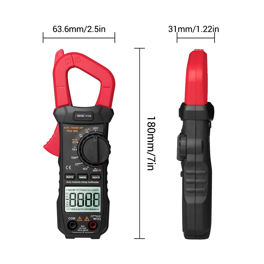 ANENG Clamp Meter,Tester Meters Voltmeter Clamp Meter 6000 Amp Clamp Tester RMS Amp Clamp Voltmeter Auto LCD Clamp Tester Meters Meters Voltmeter Auto 6000 RMS Amp Clamp ST209 Clamp Meter