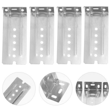 Sparsain Bag of 4 Durable Rear Mounting Brackets for Sliding Drawer, Cabinet Brackets (Silver)