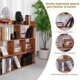 thumbnail image 4 of Gen&eacute;rico Librero Sencillo de 7 Compartimentos, Librero de Madera de 4 Capas, Apto para Hogar, Aula, Oficina, Colocaci&oacute;n de Libros y Complementos Decorativos, 4 of 6