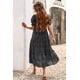 thumbnail image 3 of Vestido PRETTYGARDEN Midi Preto com Mangas Bufantes XL, 3 of 8