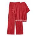 thumbnail image 2 of MINTREUS Lounge Sets for Women Knit Short Sleeve Tops and Long Pants Soft Comfy Pajamas Set Oversized 2 Piece Outfits S-4X, 2 of 8