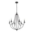 thumbnail image 2 of 12106-MB Millennium Lighting Eisley - 6 Light Chandelier-31.63 Inch Tall and 28.5 Inch Wide-Matte Black Finish, 2 of 6