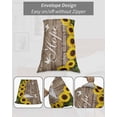 thumbnail image 6 of Sunflowers Hope King Pillow Cases Set of 2 - Microfiber Bed Throw Pillow Covers, Farmhouse Floral Brown Wooden Grain Decorative Lumbar Pillow Cover with Envelope Closure for Sofa/Travel 20"x36", 6 of 6