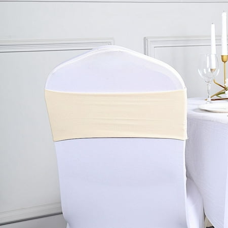 

BalsaCircle 5 Spandex Chair Sashes Wedding Decorations Beige