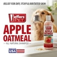 thumbnail image 2 of Jeffers Pet Apple Oatmeal Shampoo for Dogs & Cats, 17 oz - Gentle Coconut Based Formula w/ Colloidal Oat Protein, Soap Free, Deodorizing Apple Scent, Sensitive Skin, Puppies Kittens Grooming Care, 2 of 6