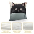 thumbnail image 4 of Cute Cat Home Decor Pillowcase Lovely Peeping Black Cat Decorative Throw Pillow Case Cushion Cover, 4 of 5
