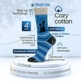 thumbnail image 3 of 7BIGSTARS KINGDOM Women's Cotton Fun Socks - 4 Pack Large - Cat- Moon - Heart Tail- Seamless Sock Size 10-12 Shoe Size 8-12, Black, Navy, Blue, Grey, 3 of 10