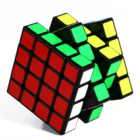 Speed Rubik Cube, Black Base Magic Rubik 6 color Puzzles Educational Special Toys Brain Teaser Gift Box, 4x4 Stickerless Develop Brain And Logic Thinking Ability Best (Best 4x4 Speed Cube)