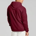 thumbnail image 4 of QHRMKOG Sweatshirts for Men Zipper Long Sleeve Big and Tall Hooded Fall Light Loose Fit Cotton Drawstring Oversize Sweatshirt Strong with Pocket Jackets Wine 2XL-Large, 4 of 8