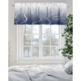 thumbnail image 5 of Ombre Blue Stripes Valances for Windows Striped Lines Waves Gradient Valance Rod Pocket Light Filtering Short Window Treatments Curtains for Kitchen Bathroom Living Room Bedroom, 42 x 12 Inch, 5 of 7