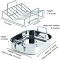 thumbnail image 5 of Cooks Standard Classic 14 x 12 Inch Stainless Steel Roaster Pan with V-Shaped Rack, Turkey Roasting Pan with Rack, Large Capacity, Oven and Dishwasher Safe, 5 of 9