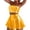 #B Yellow, variant on Alkepwun Leather Skirts for Women Lady Sexy Metallic Strapless Tube Top with Sexy Solid Color Shiny High Waisted Pleated Mini Skirt Sets for Party Club Cocktail