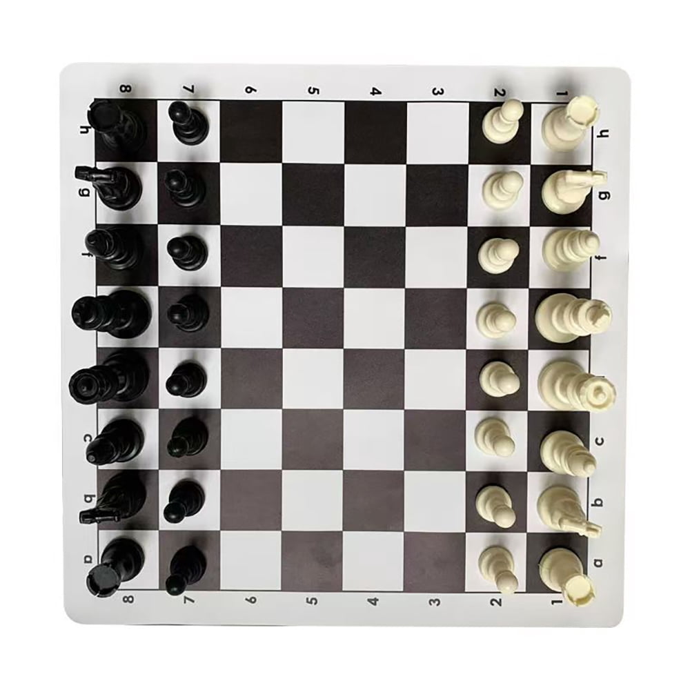 DGZEOLOO Large Portable Chess Set with Storage Bag, Weighted Pieces, for Teens (14+) & Adults, Training & Tournament Use