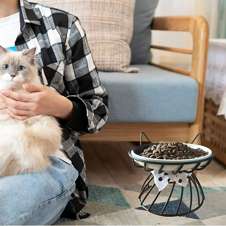 Ceramic Extra Wide Raised Cat Food Bowl – The Regal Pet Boutique