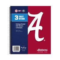 ALABAMA TIDE CLASSIC 3-SUBJECT NOTEBOOK