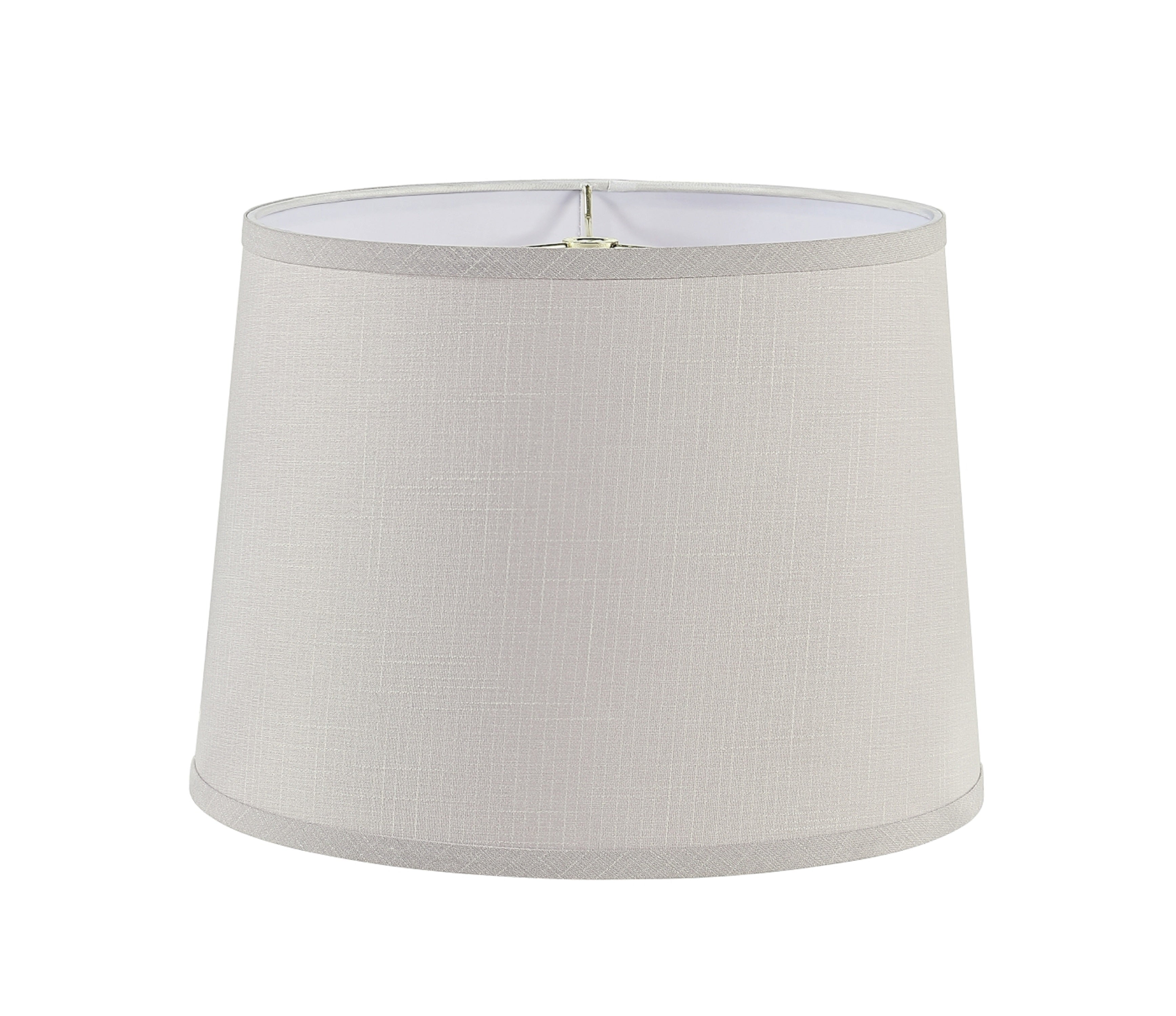 Aspen Creative 32955 Transitional Hardback Empire Shaped Spider Construction Lamp Shade in Light Grey, 14" wide (12" x 14" x 10")