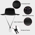 thumbnail image 3 of Sombrero para el sol, sombreros para mujeres y hombres, sombrero para el sol de secado rápido, protección UV, malla plegable, ala ancha, sombrero de pesca para la playa para senderismo, 3 of 5