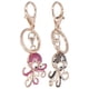 thumbnail image 3 of 2 uds. Llavero con diamantes de imitación en forma de pulpo a la moda, llavero, bolso, colgante, regalo (negro, rosa y rojo), 3 of 12