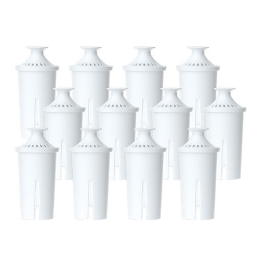 AQUA CREST CF06A Replacement for Brita® Filter, Brita® Water Pitchers and Dispensers, Classic OB03, Mavea® 107007, and More, NSF Certified Pitcher Water Filter, 1 Year Filter Supply, 12 Pack
