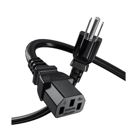 Quyaojz Power Station Charging Cable 12FT, 14AWG Fast Charging Cable Compatible with Ecoflow Delta/River Series, Bluetti EB3A, Anker 757/767, 125Volt 15A Universal AC Power Cord