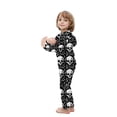 thumbnail image 4 of SDNall Halloween Family Home Dress Pajamas Outfit Boys Girls Halloween Fashion Skeleton Print Plush Long Sleeved Jumpsuit Family Parent-Child Wear Kid, 4 of 8