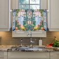 thumbnail image 2 of Yayeee Kitchen Curtains Tier Pair Light Filtering 27"x36" Rod Pocket Short Cafe Window Panel, Floral Seaside, 2 of 7