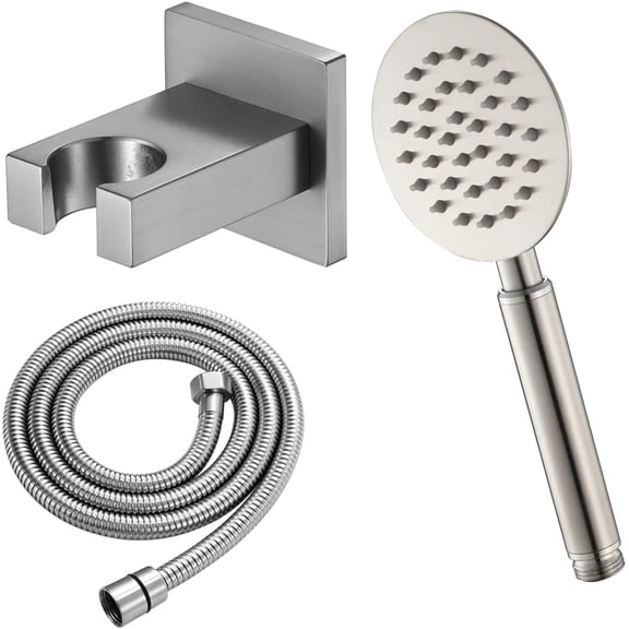 Universal 1/2-Inch Hand Held Shower, High Pressure Stainless Steel Shower Head Hand-Held, Shower Accessories