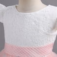 thumbnail image 4 of WEAIXIMIUNG Robes pour Filles 2T-3T Enfants Tout-Petits Filles Printemps Été Imprimé Volant Manches Courtes Robe Volantée Sans Manches Dentelle Fête, 4 of 9