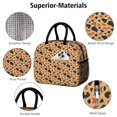 thumbnail image 4 of Insulated Lunch Bag for Women, Floral Print Oxford Fabric Lunch Box, Leakproof Thermal Cooler Tote for Work, School & Picnic, Leopard Animal Print, 4 of 5