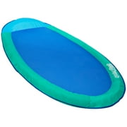 SwimWays Spring Float Inflatable Pool Lounger with Hyper-Flate Valve, Aqua