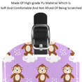 thumbnail image 4 of Square 2Pack PU Leather monkey Cruise Luggage Tag with Privacy Cover and Name ID Tag for Travel Handbags Backpacks Luggage Tags, 4 of 6