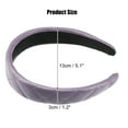thumbnail image 2 of Unique Bargains 1 Pc Checkered Pattern Padded Headband Hairband for Women Faux Leather Purple 1.2 Inch Wide, 2 of 7