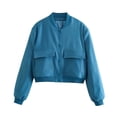 thumbnail image 1 of LOVZFMLL Jackets for Women's Color Large Pocket Flying Jacket Jacket Jacket, 1 of 3