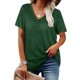 thumbnail image 1 of Camisetas de mujer con cuello en V de manga corta de verano Tops sueltos Ormromra WRHS-161-4, 1 of 1