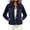 Dark Blue, variant on Women's Denim Cropped Jackets Long Sleeve Basic Classic Soft Stretch Fit Versatile Button Down Crop Jean Shacket with Pockets