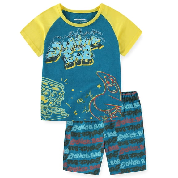Spongebob Squarepants Nickelodeon Short Sleeve T-Shirt and Shorts Set (Boys), 2 Piece Set, Sizes 4-7