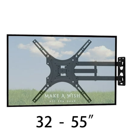 Zizin Full Motion Tilting Swivel TV Wall Mount for 32-55 inch Television with Max VESA 400x400mm & 88 lbs