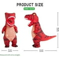 thumbnail image 6 of Adult Dinosaur Costume Tyrannosaurus Inflatable Costume Men/Women Halloween Christmas Carnival Show Dress Up,Adults 4'11"-6'3",green, 6 of 7