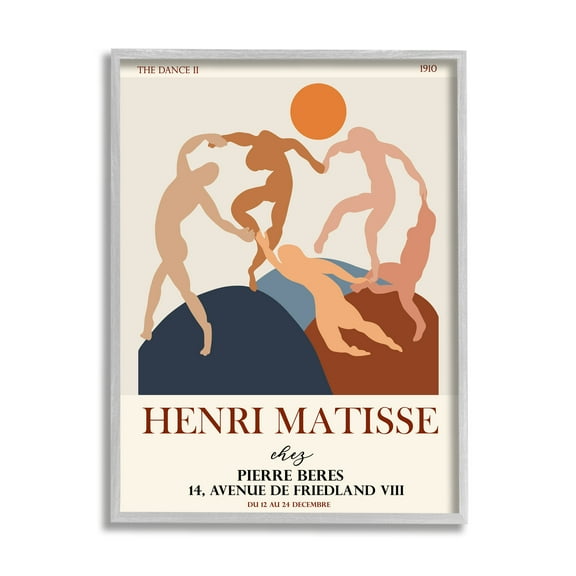 Stupell Industries Matisse Dancing Circle Terracotta Abstract Layered Shapes, 16 x 20, Designed by Ros Ruseva