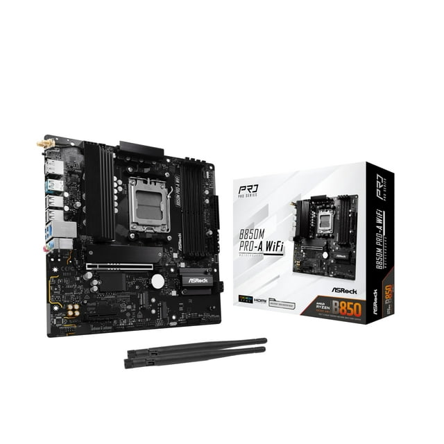 Placa madre ASRock AMD B850M Pro A WiFi 6E con conector AM5 DDR5