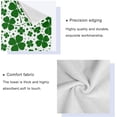 thumbnail image 4 of Coolnut 3-Piece St. Patrick's Day Clover Towel Set, Absorbent Soft Bathroom Decorative Towel Set with Bath Towel, Hand Towel & Washcloth Washcloth Gift, 4 of 7