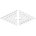 thumbnail image 2 of 34"W x 22 5/8"H x 4"ID x 12"C x 1"P Diamond Architectural Grade PVC Contemporary Ceiling Medallion, Two Piece, 2 of 11